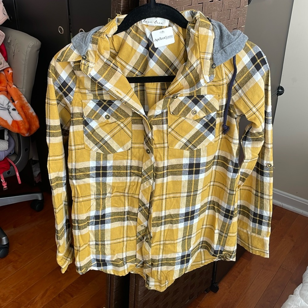 Cheery yellow plaid spring jacket